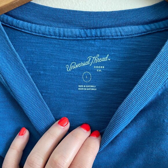 Universal Thread Blue Boxy Tee Shirt - Picture 2 of 6